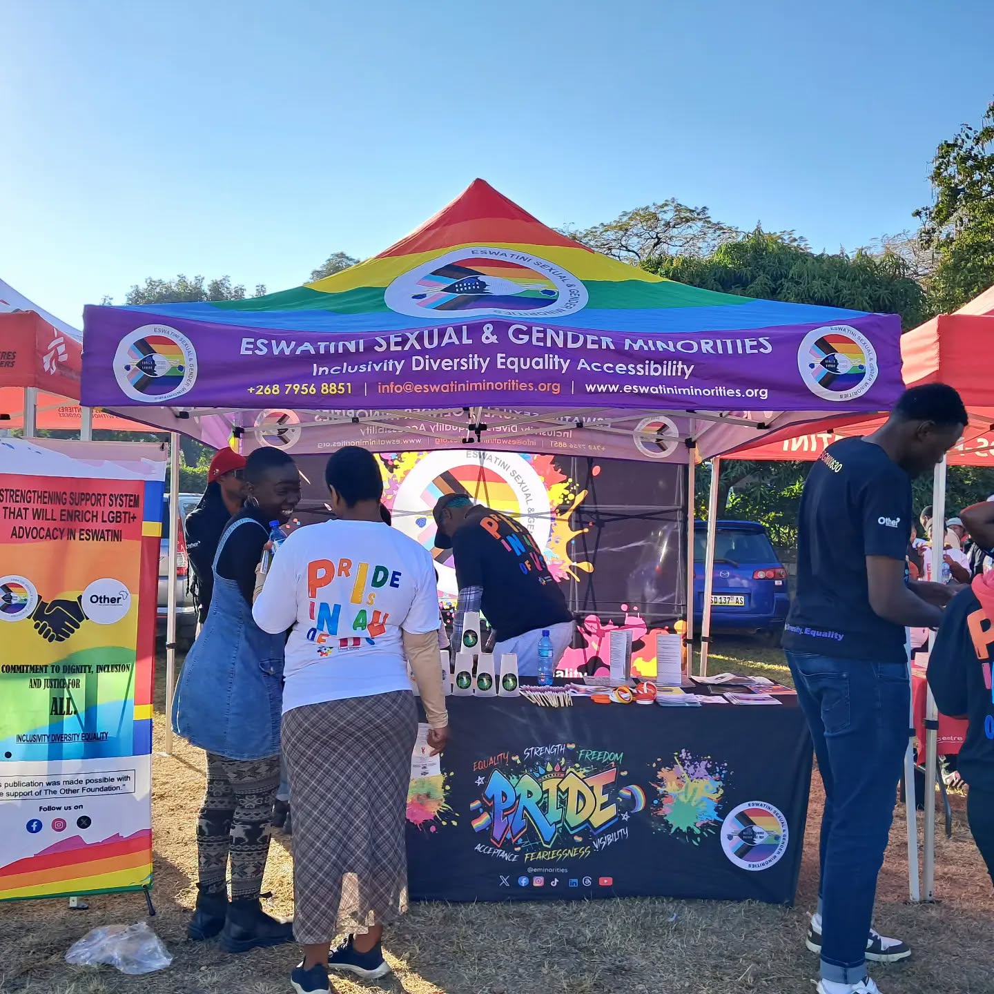 The ESGM stall at the MTN Bushfire festival